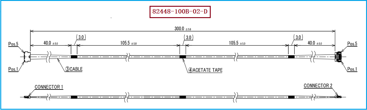 I-PEX 82448-100B-02-D极细同轴线束
