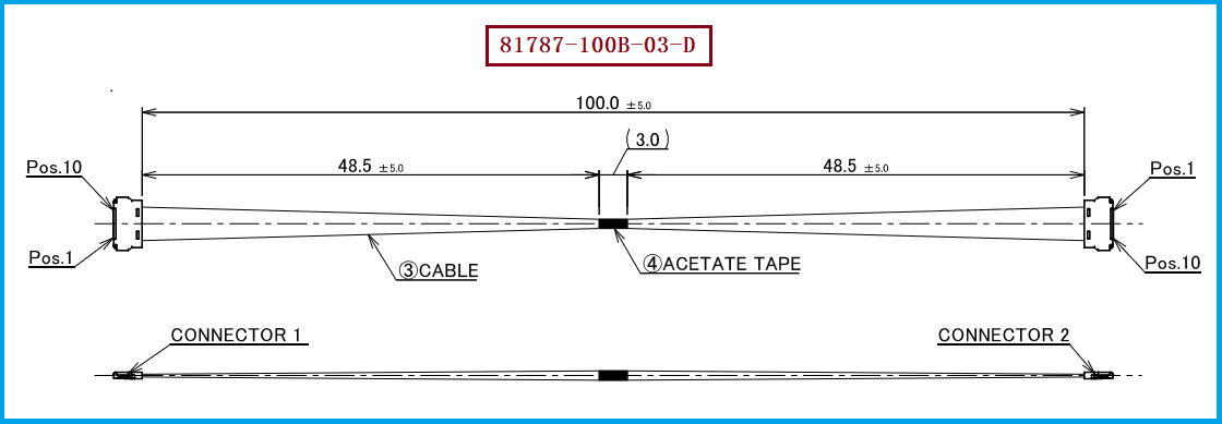 I-PEX 81787-100B-03-D极细同轴线束 I-PEX 81787-100B-03-D极细同轴线束