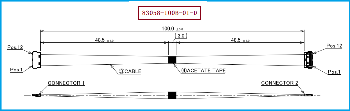 I-PEX 83058-100B-01-D极细同轴线束 I-PEX 83058-100B-01-D极细同轴线束