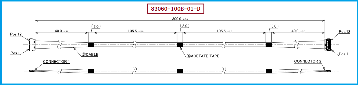 I-PEX 83060-100B-01-D极细同轴线束 I-PEX 83060-100B-01-D极细同轴线束