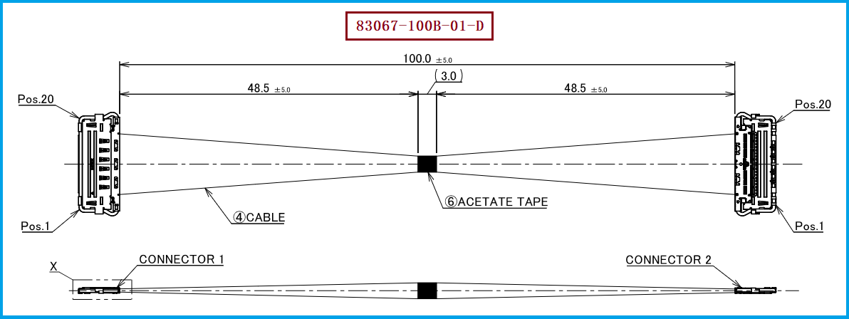 I-PEX 83067-100B-01-D极细同轴线束 I-PEX 83067-100B-01-D极细同轴线束