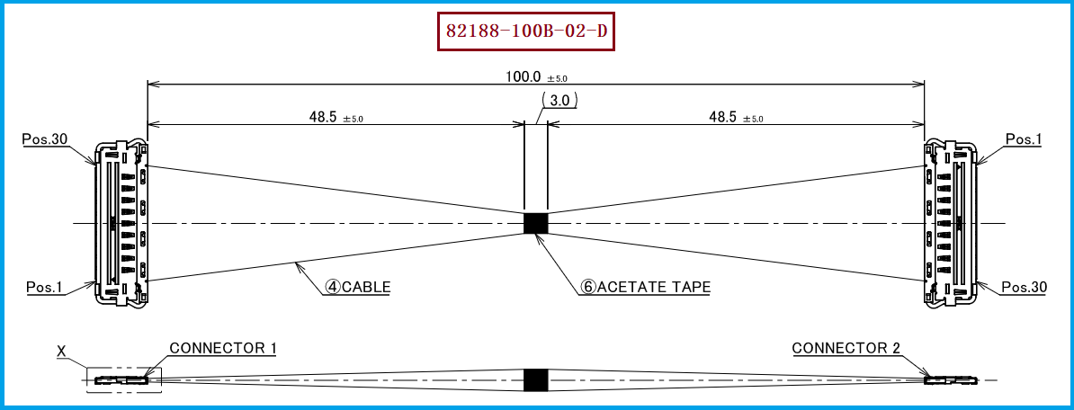 I-PEX 82188-100B-02-D极细同轴线束 I-PEX 82188-100B-02-D极细同轴线束