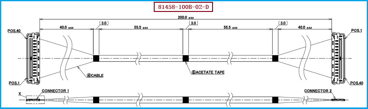 I-PEX 81458-100B-02-D极细同轴线束 I-PEX 81458-100B-02-D极细同轴线束
