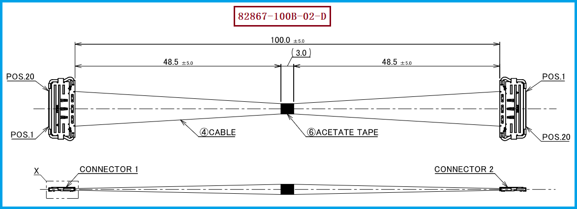 I-PEX 82867-100B-02-D极细同轴线束 I-PEX 82867-100B-02-D极细同轴线束