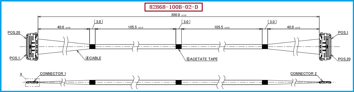 I-PEX 82868-100B-02-D极细同轴线束 I-PEX 82868-100B-02-D极细同轴线束