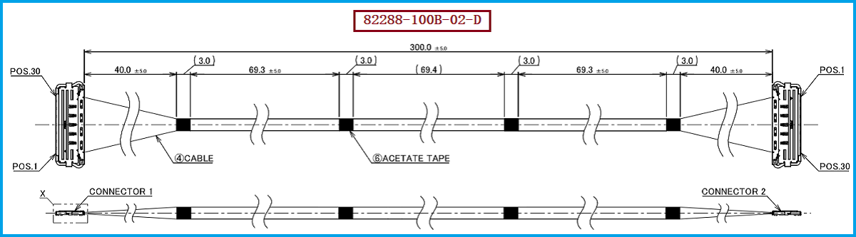 I-PEX 82288-100B-02-D极细同轴线束 I-PEX 82288-100B-02-D极细同轴线束