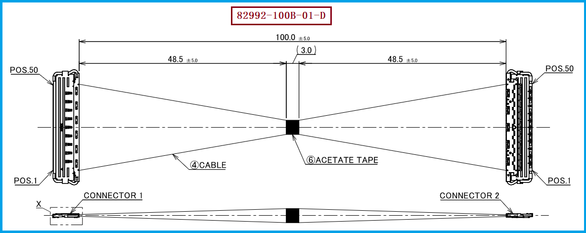 I-PEX 82992-100B-01-D极细同轴线束 I-PEX 82992-100B-01-D极细同轴线束