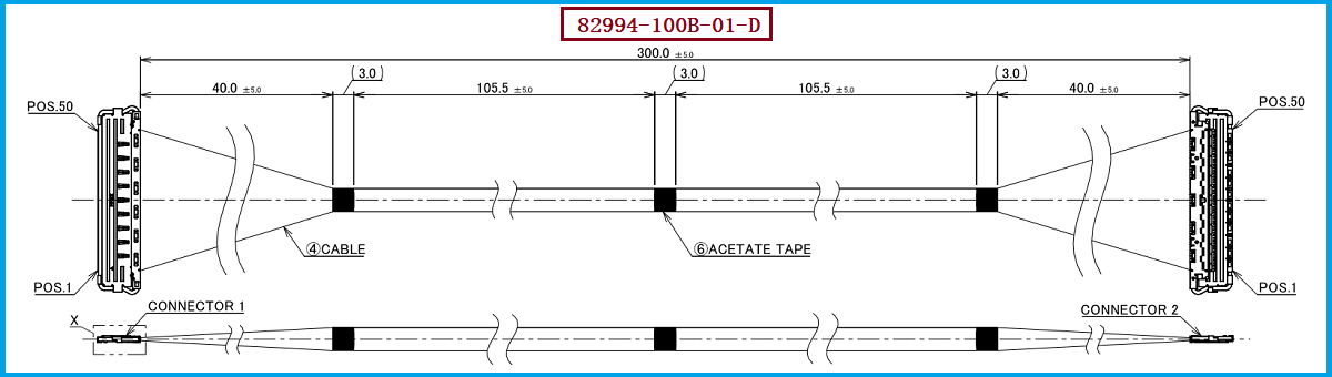 I-PEX 82994-100B-01-D极细同轴线束 I-PEX 82994-100B-01-D极细同轴线束