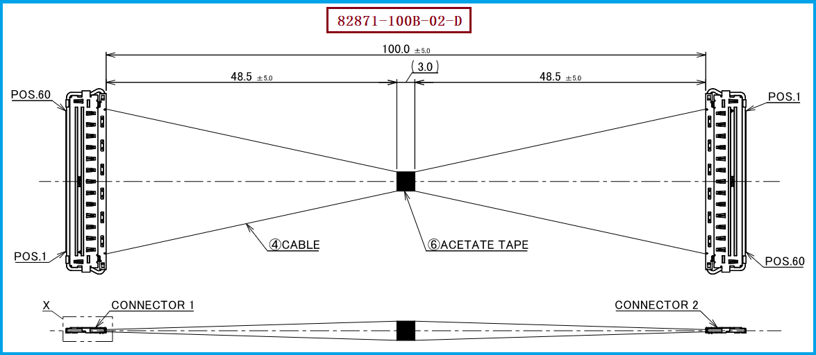 I-PEX 82871-100B-02-D极细同轴线束 I-PEX 82871-100B-02-D极细同轴线束