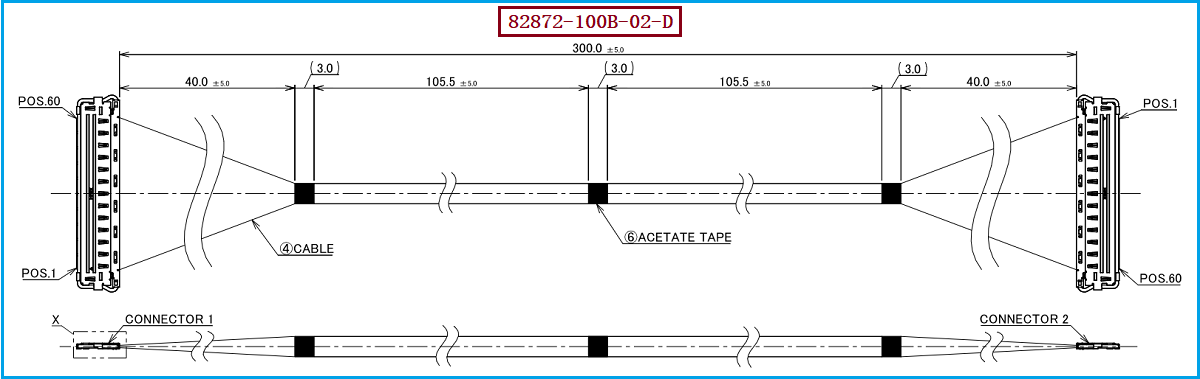 I-PEX 82872-100B-02-D极细同轴线束 I-PEX 82872-100B-02-D极细同轴线束