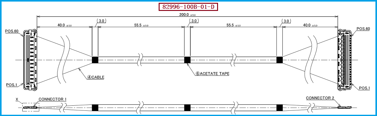 I-PEX 82996-100B-01-D极细同轴线束 I-PEX 82996-100B-01-D极细同轴线束