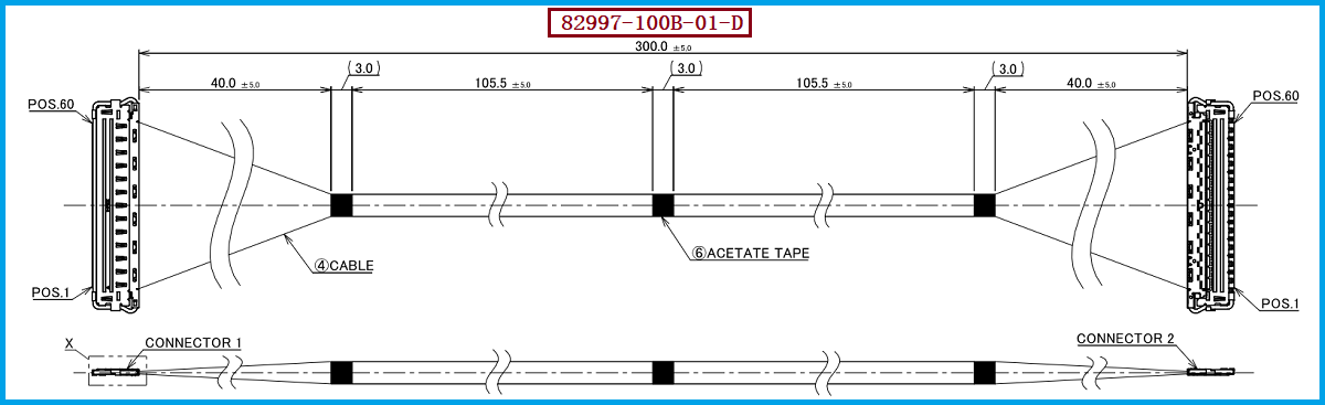 I-PEX 82997-100B-01-D极细同轴线束 I-PEX 82997-100B-01-D极细同轴线束