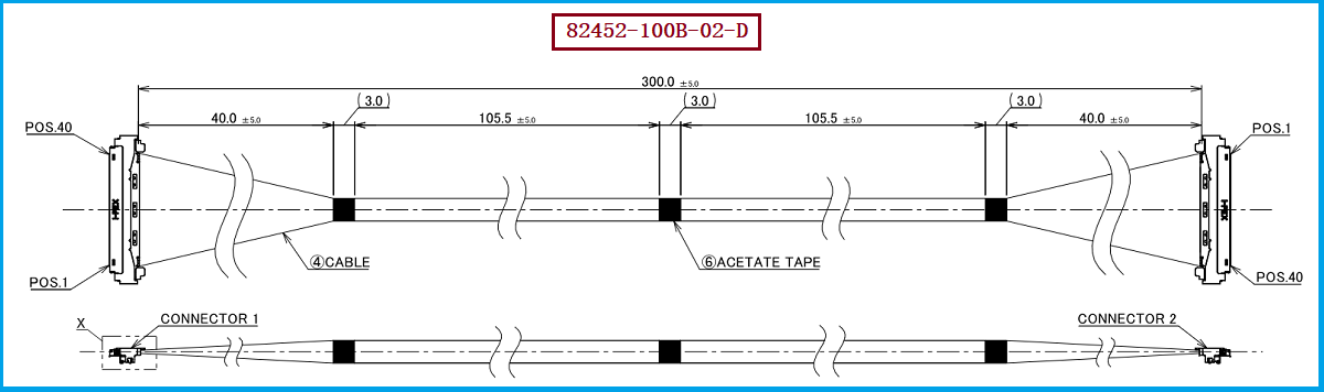 I-PEX 82452-100B-02-D极细同轴线束 I-PEX 82452-100B-02-D极细同轴线束