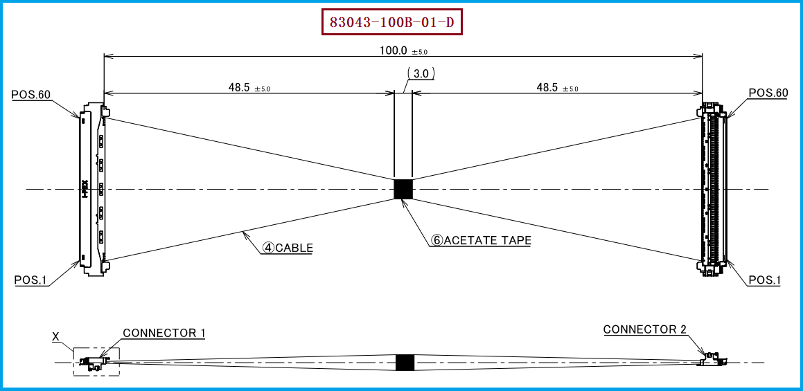 I-PEX 83043-100B-01-D极细同轴线束 I-PEX 83043-100B-01-D极细同轴线束