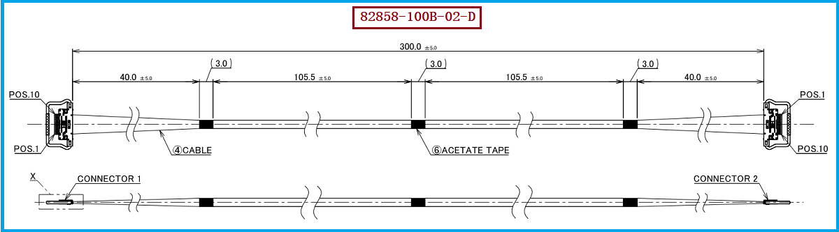 I-PEX 82858-100B-02-D极细同轴线束 I-PEX 82858-100B-02-D极细同轴线束