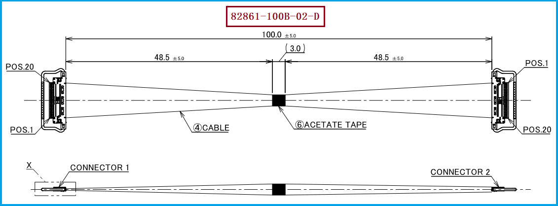 I-PEX 82861-100B-02-D极细同轴线束 I-PEX 82861-100B-02-D极细同轴线束