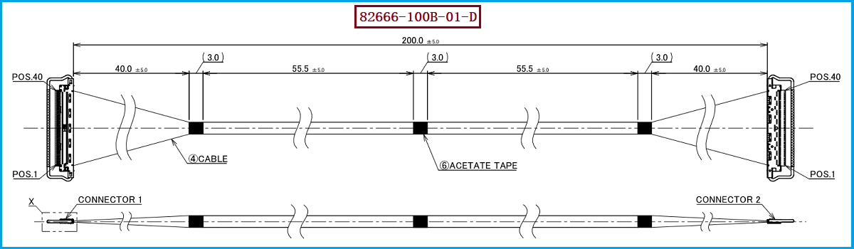 I-PEX 82666-100B-01-D极细同轴线束 I-PEX 82666-100B-01-D极细同轴线束
