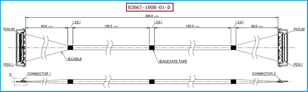 I-PEX 82667-100B-01-D极细同轴线束 I-PEX 82667-100B-01-D极细同轴线束