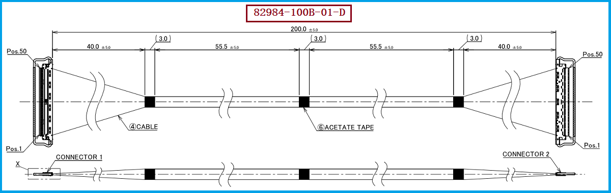 I-PEX 82984-100B-01-D极细同轴线束 I-PEX 82984-100B-01-D极细同轴线束