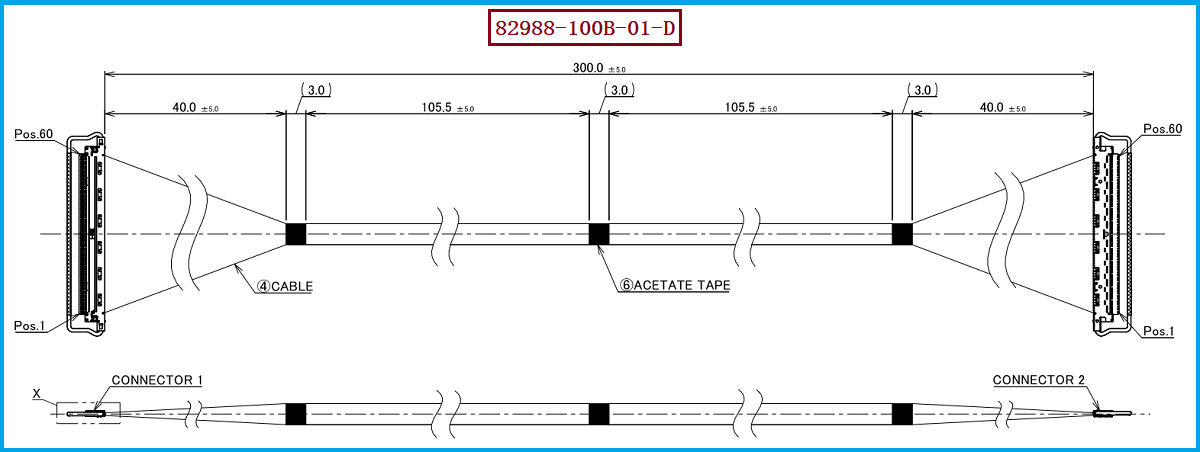 I-PEX 82988-100B-01-D极细同轴线束 I-PEX 82988-100B-01-D极细同轴线束