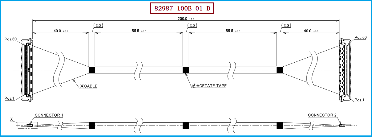 I-PEX 82987-100B-01-D极细同轴线束 I-PEX 82987-100B-01-D极细同轴线束