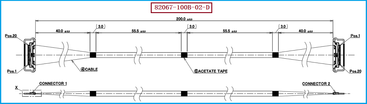 I-PEX 82067-100B-02-D极细同轴线束 I-PEX 82067-100B-02-D极细同轴线束