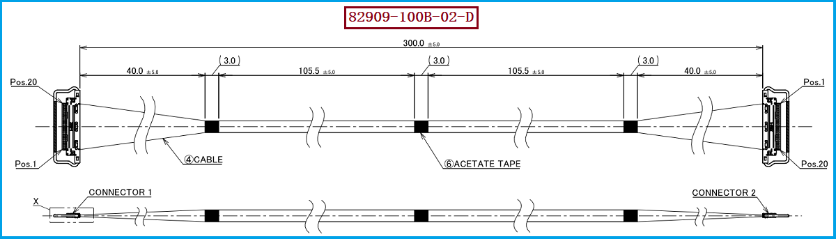 I-PEX 82909-100B-02-D极细同轴线束 I-PEX 82909-100B-02-D极细同轴线束