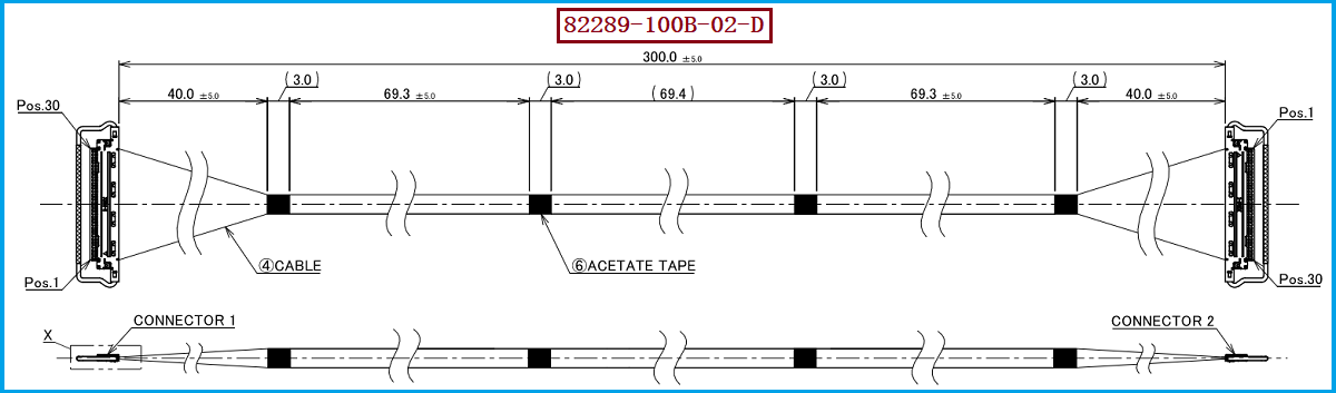 I-PEX 82289-100B-02-D极细同轴线束 I-PEX 82289-100B-02-D极细同轴线束