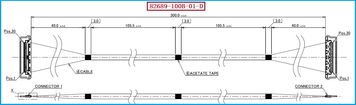 I-PEX 82689-100B-01-D极细同轴线束 I-PEX 82689-100B-01-D极细同轴线束