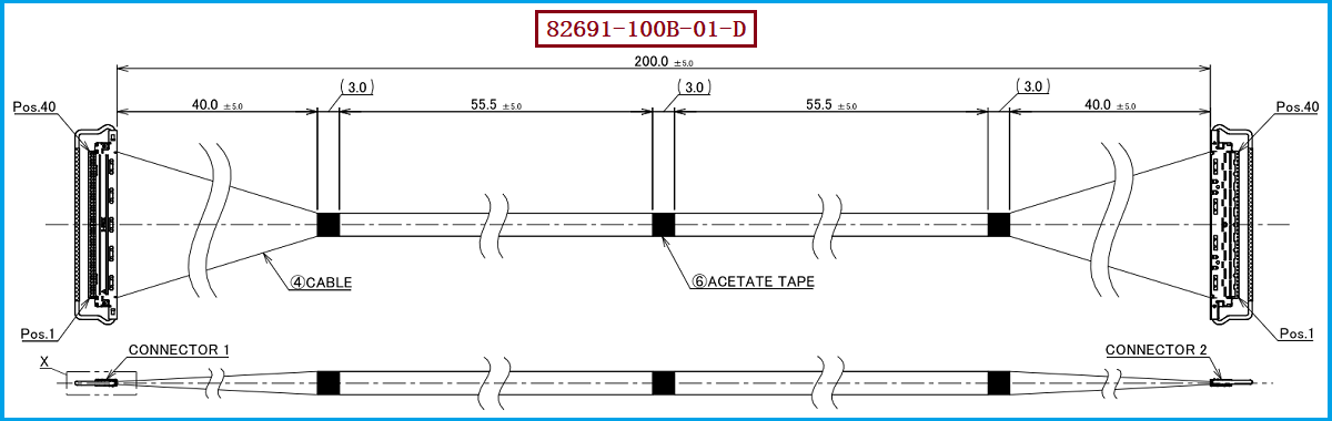 I-PEX 82691-100B-01-D极细同轴线束 I-PEX 82691-100B-01-D极细同轴线束