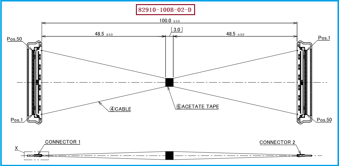 I-PEX 82910-100B-02-D极细同轴线束 I-PEX 82910-100B-02-D极细同轴线束