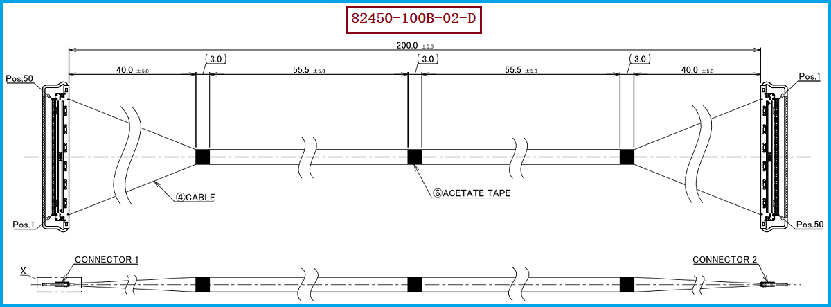 I-PEX 82450-100B-02-D极细同轴线束 I-PEX 82450-100B-02-D极细同轴线束