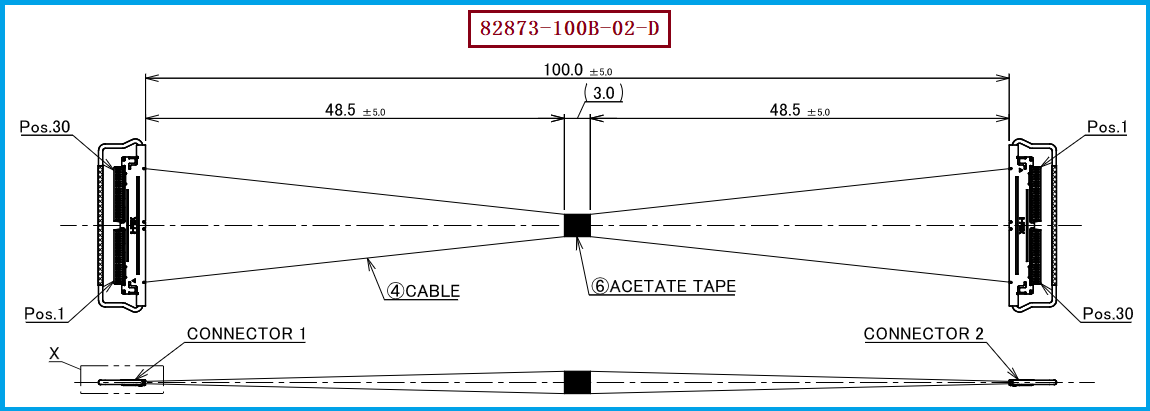 I-PEX 82873-100B-02-D极细同轴线束 I-PEX 82873-100B-02-D极细同轴线束