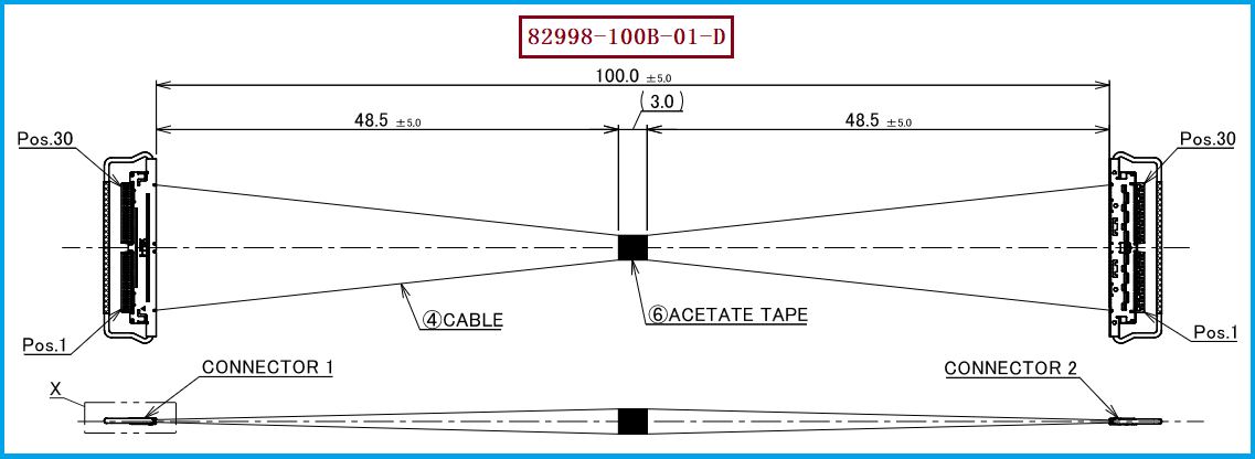 I-PEX 82998-100B-01-D极细同轴线束 I-PEX 82998-100B-01-D极细同轴线束