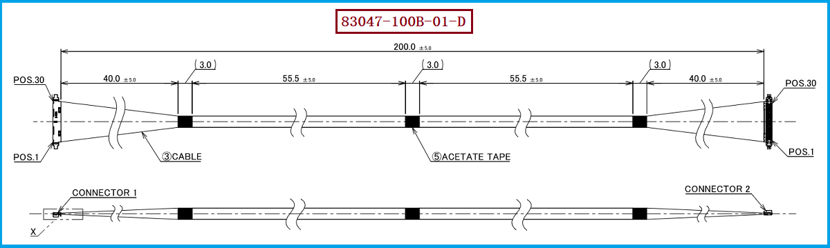 I-PEX 83047-100B-01-D极细同轴线束 I-PEX 83047-100B-01-D极细同轴线束