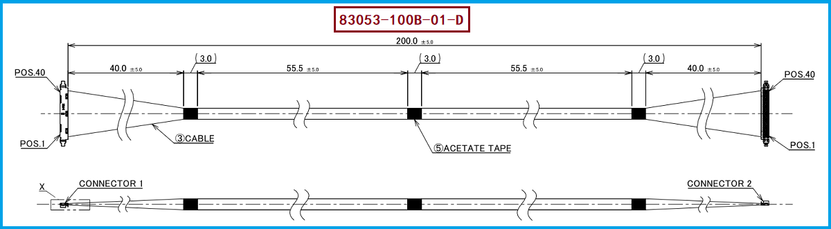 I-PEX 83053-100B-01-D极细同轴线束 I-PEX 83053-100B-01-D极细同轴线束