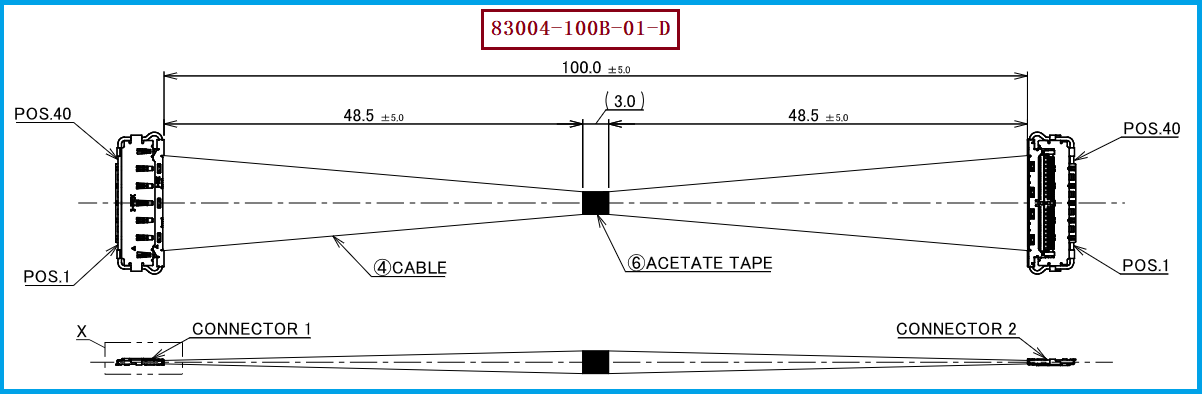 I-PEX 83004-100B-01-D极细同轴线束 I-PEX 83004-100B-01-D极细同轴线束