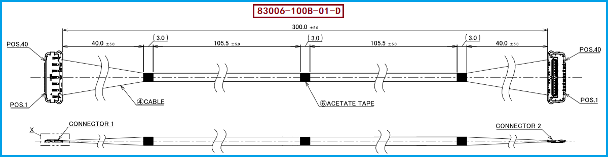 I-PEX 83006-100B-01-D极细同轴线束 I-PEX 83006-100B-01-D极细同轴线束