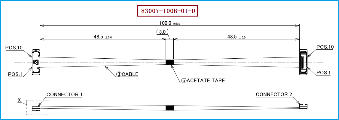 I-PEX 83007-100B-01-D极细同轴线束 I-PEX 83007-100B-01-D极细同轴线束