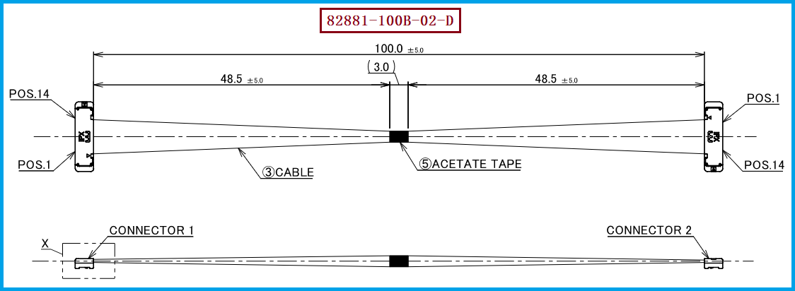 I-PEX 82881-100B-02-D极细同轴线束 I-PEX 82881-100B-02-D极细同轴线束