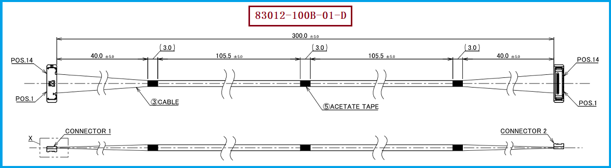 I-PEX 83012-100B-01-D极细同轴线束 I-PEX 83012-100B-01-D极细同轴线束