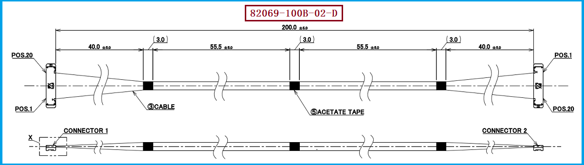 I-PEX 82069-100B-02-D极细同轴线束 I-PEX 82069-100B-02-D极细同轴线束