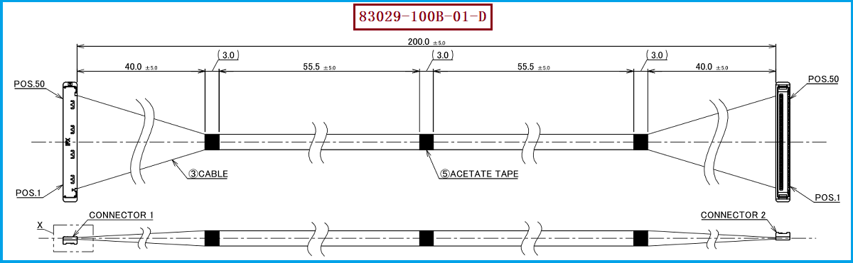 I-PEX 83029-100B-01-D极细同轴线束 I-PEX 83029-100B-01-D极细同轴线束