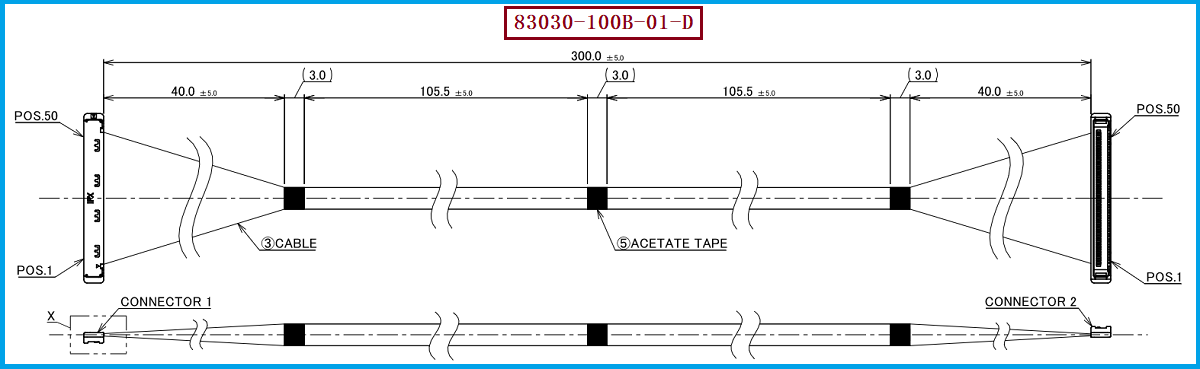 I-PEX 83030-100B-01-D极细同轴线束 I-PEX 83030-100B-01-D极细同轴线束