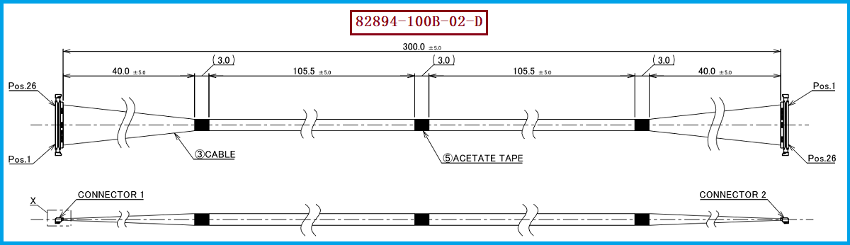 I-PEX 82894-100B-02-D极细同轴线束 I-PEX 82894-100B-02-D极细同轴线束