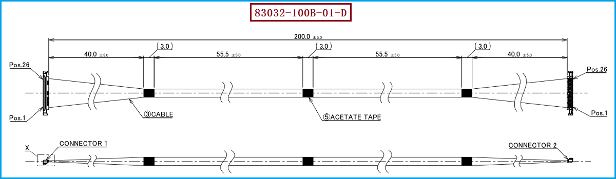 I-PEX 83032-100B-01-D极细同轴线束 I-PEX 83032-100B-01-D极细同轴线束