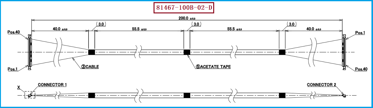 I-PEX 81467-100B-02-D极细同轴线束 I-PEX 81467-100B-02-D极细同轴线束
